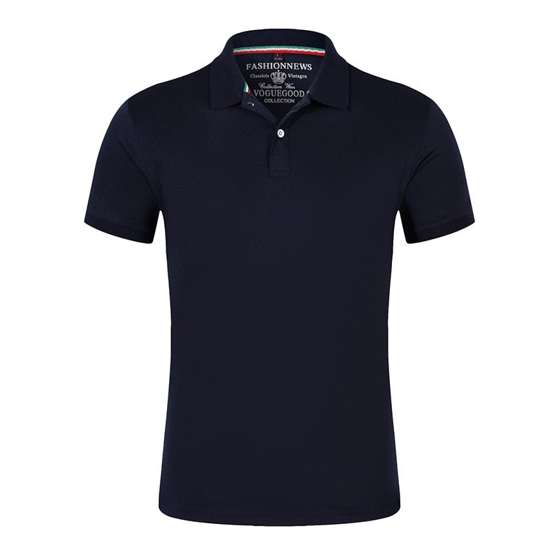 Men High Quality Short Sleeve Cotton Turn-over Collar Business or Casual Sport Shirts - GiftMaybe