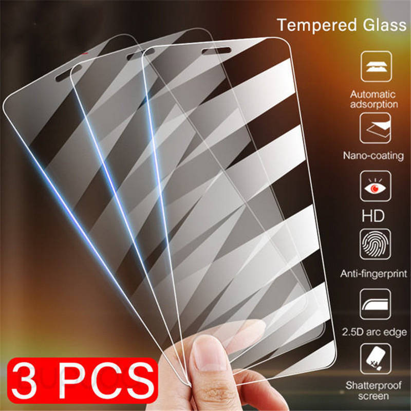 3Pcs Full Cover Glass For iPhone X XS Max XR Tempered Glass For 7 8 6 6s Plus 5 5S SE 11 Pro - GiftMaybe