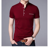 Men's Cotton Short Sleeve Fashion Stand Business or Casual Sport Shirt - GiftMaybe