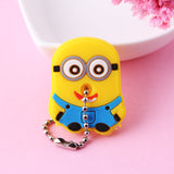 Cartoon Anime Cute Key Cover Cap Silicone Mickey Stitch Bear Keychain Women Gift Owl Porte Clef Minne Key Chain - GiftMaybe