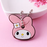 Cartoon Anime Cute Key Cover Cap Silicone Mickey Stitch Bear Keychain Women Gift Owl Porte Clef Minne Key Chain - GiftMaybe