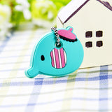 Cartoon Anime Cute Key Cover Cap Silicone Mickey Stitch Bear Keychain Women Gift Owl Porte Clef Minne Key Chain - GiftMaybe