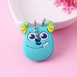 Cartoon Anime Cute Key Cover Cap Silicone Mickey Stitch Bear Keychain Women Gift Owl Porte Clef Minne Key Chain - GiftMaybe