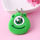 Cartoon Anime Cute Key Cover Cap Silicone Mickey Stitch Bear Keychain Women Gift Owl Porte Clef Minne Key Chain - GiftMaybe