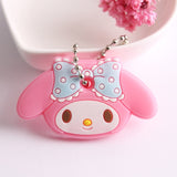 Cartoon Anime Cute Key Cover Cap Silicone Mickey Stitch Bear Keychain Women Gift Owl Porte Clef Minne Key Chain - GiftMaybe