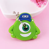 Cartoon Anime Cute Key Cover Cap Silicone Mickey Stitch Bear Keychain Women Gift Owl Porte Clef Minne Key Chain - GiftMaybe