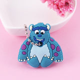 Cartoon Anime Cute Key Cover Cap Silicone Mickey Stitch Bear Keychain Women Gift Owl Porte Clef Minne Key Chain - GiftMaybe