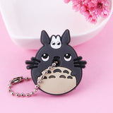 Cartoon Anime Cute Key Cover Cap Silicone Mickey Stitch Bear Keychain Women Gift Owl Porte Clef Minne Key Chain - GiftMaybe