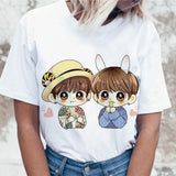 Women Cute Cartoon Top Short Sleeve T Shirt Causal Style - GiftMaybe