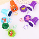 10pcs/Set Cartoon Animals Fruits Seal For Kids' Toys Scrapbooking DIY Cartoon Stamper - GiftMaybe