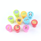 10pcs/Set Cartoon Animals Fruits Seal For Kids' Toys Scrapbooking DIY Cartoon Stamper - GiftMaybe