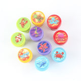 10pcs/Set Cartoon Animals Fruits Seal For Kids' Toys Scrapbooking DIY Cartoon Stamper - GiftMaybe