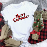 Merry Christmas Fashion Women Short Sleeve Casual Style T Shirt - GiftMaybe