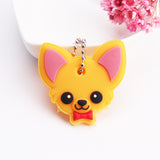 Cartoon Anime Cute Key Cover Cap Silicone Mickey Stitch Bear Keychain Women Gift Owl Porte Clef Minne Key Chain - GiftMaybe