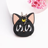 Cartoon Anime Cute Key Cover Cap Silicone Mickey Stitch Bear Keychain Women Gift Owl Porte Clef Minne Key Chain - GiftMaybe