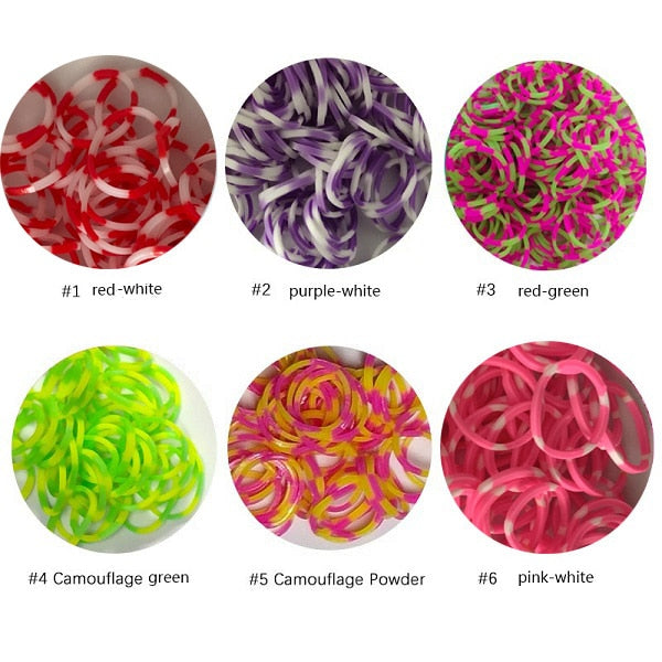 1800pcs Silicone Rubber Loom Bands DIY Set Toys For Children Kid - GiftMaybe