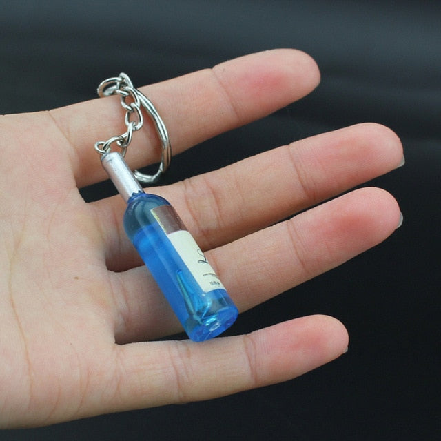 Fashion Handmade Resin Wine Bottle Key Chains Key Rings - GiftMaybe