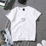 Women Short Sleeve T-shirts Black or White Color Casual Tops for Summer - GiftMaybe