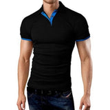 Men's Cotton Short Sleeve Turn-over Collar Causal Polo Sports Shirt - GiftMaybe