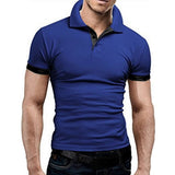 Men's Cotton Short Sleeve Turn-over Collar Causal Polo Sports Shirt - GiftMaybe