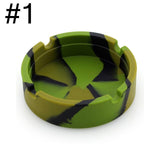 1Pcs Portable Silicone Smoking Ashtray Soft Round Camouflage Luminous Ashtray - GiftMaybe