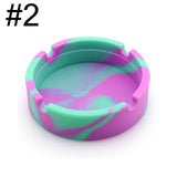 1Pcs Portable Silicone Smoking Ashtray Soft Round Camouflage Luminous Ashtray - GiftMaybe