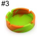 1Pcs Portable Silicone Smoking Ashtray Soft Round Camouflage Luminous Ashtray - GiftMaybe