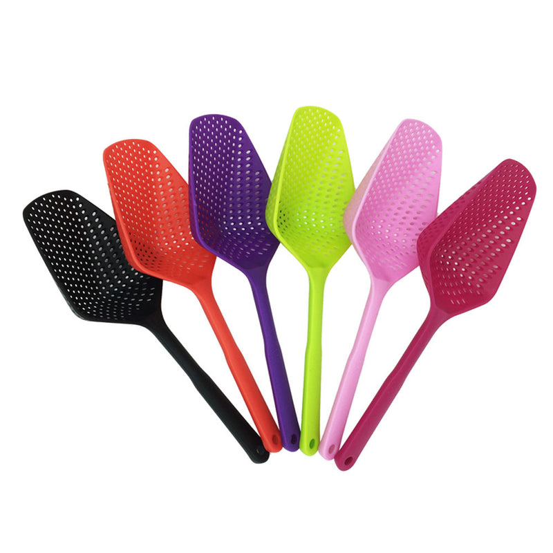 7 colors Not sticky Water shovel kitchen tools filter Long colander plastic Ice shovel Non-toxic and durable Spaghetti tools - GiftMaybe