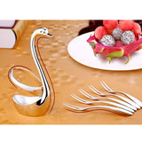 Tableware Creative Swan Holder for Coffee Fruit Forks Ladle Small Kitchen Scoops - GiftMaybe