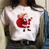 Merry Christmas Fashion Women Short Sleeve Casual Style T Shirt - GiftMaybe