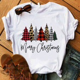 Merry Christmas Fashion Women Short Sleeve Casual Style T Shirt - GiftMaybe