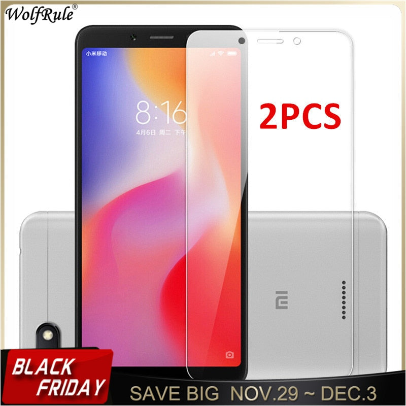 2PCS For Xiaomi Redmi 7A 6A 6 Glass Screen Protector Tempered Film - GiftMaybe