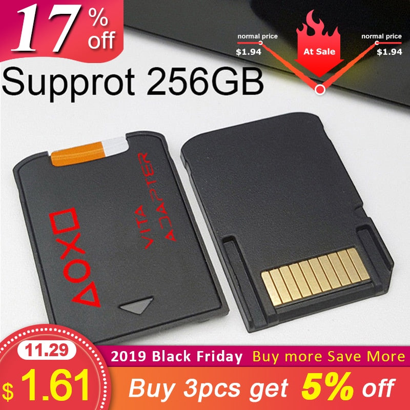 SD2Vita Version 3.0 For PSVita Game Card to Micro SD Card Adapter for PS Vita 1000 2000 - GiftMaybe
