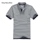 Men's High Quality Cotton Short Sleeve Turn-over Collar Causal Business or Sports Polo Shirts - GiftMaybe