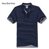 Men's High Quality Cotton Short Sleeve Turn-over Collar Causal Business or Sports Polo Shirts - GiftMaybe