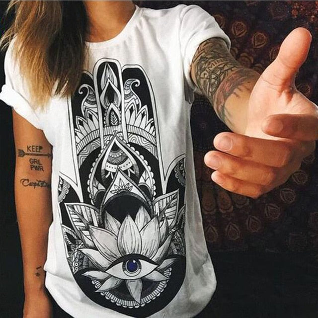 Women Short Sleeve Black or White Color T Shirts Street Fashion Slim Casual Tops - GiftMaybe