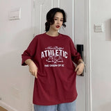 Women Short Sleeve T-shirts Street-wear Cartoon Print Korean Style - GiftMaybe